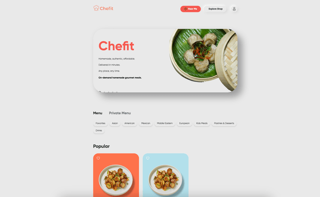 Chef'it Landing – Early user signups for local homemade meals & home chefs